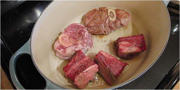 viande en cocotte en fonte