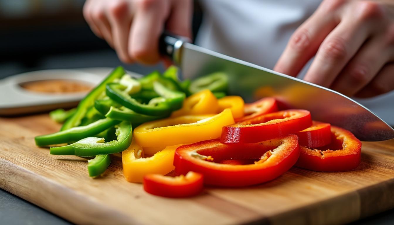 apprenez à couper des poivrons en lanières facilement pour enrichir vos recettes et apporter couleur et saveur à vos plats.