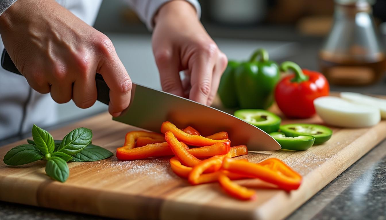 apprenez à couper des poivrons en lanières facilement pour ajouter couleur et saveur à vos recettes et sublimer vos plats.