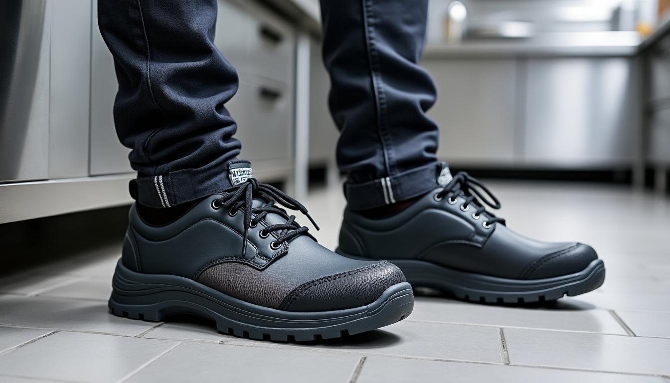 découvrez notre sélection de chaussures de sécurité pour la cuisine, alliant confort et style. protégez vos pieds sans sacrifier votre look, grâce à des modèles adaptés aux exigences professionnelles. trouvez les chaussures parfaites pour travailler en toute sécurité et élégance.