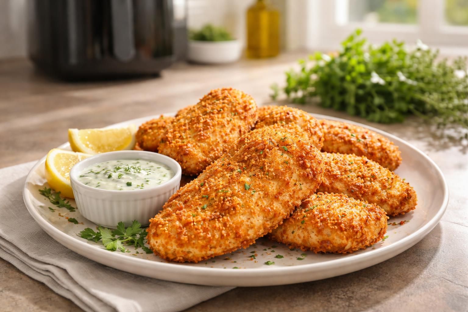 découvrez comment préparer des escalopes panées croustillantes et légères grâce à l'air fryer, pour une recette saine et savoureuse en toute simplicité.