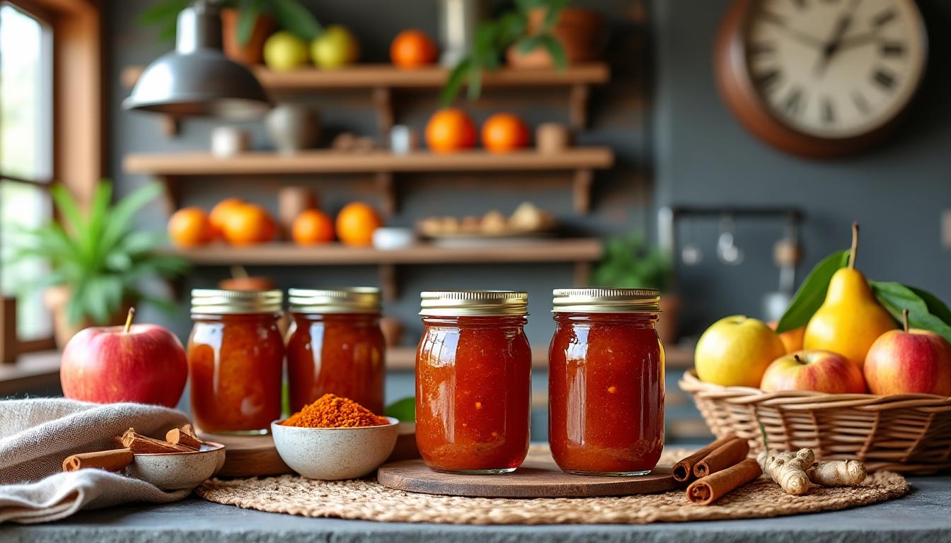 découvrez notre recette inédite de confiture de pomme épicée qui surprendra vos amis ! avec des ingrédients savoureux et une touche d'originalité, réalisez une délicieuse confiture qui éveillera les papilles. parfaite pour un petit déjeuner convivial ou en accompagnement de vos plats préférés.