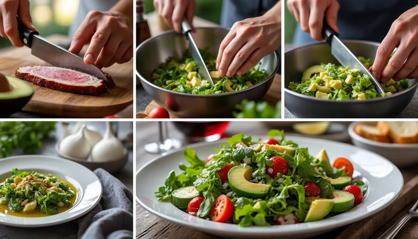 découvrez comment préparer une salade de magret de canard fumé et avocat pleine de saveurs en seulement 5 étapes simples. une recette gourmande et facile à réaliser pour épater vos invités.