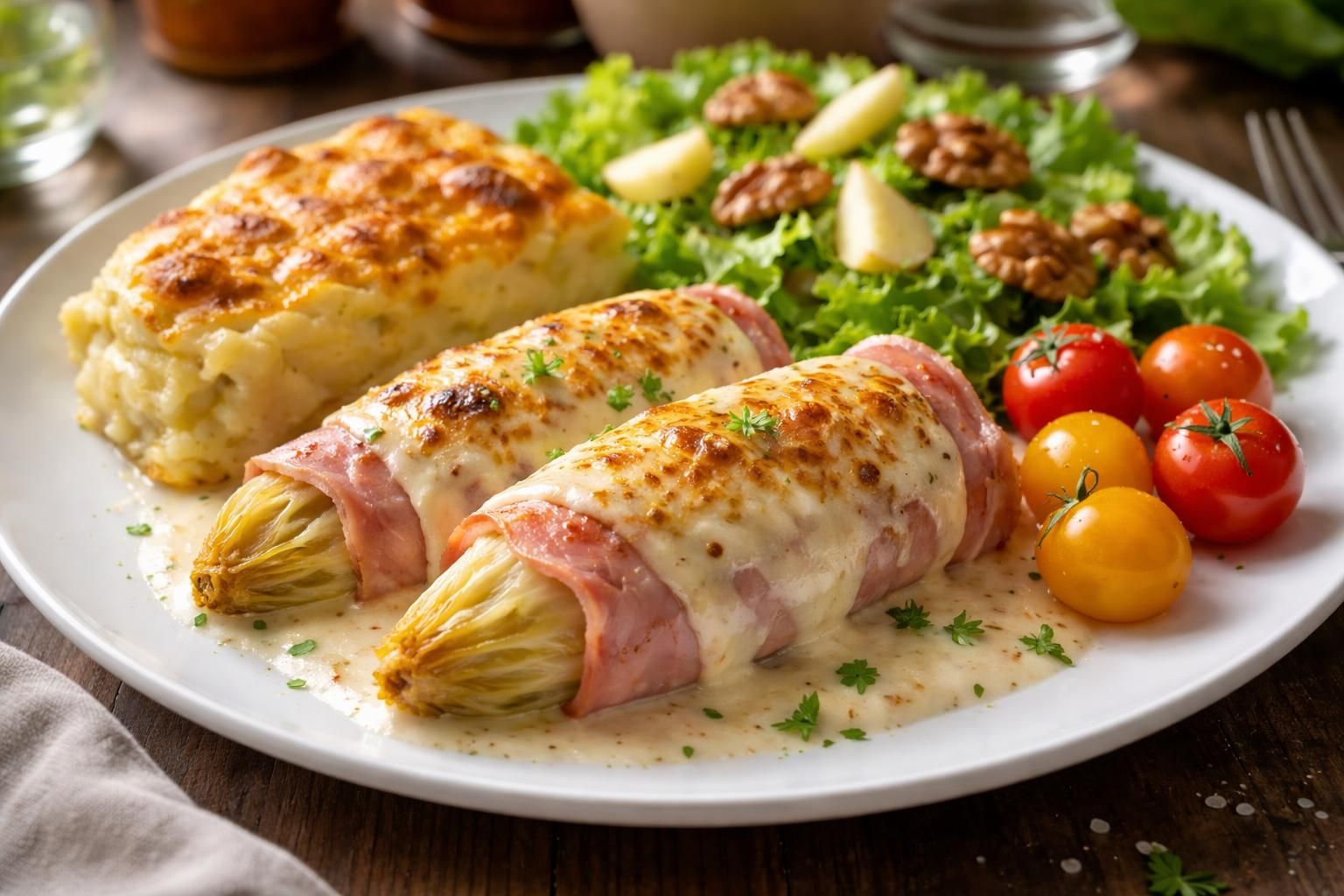 découvrez des idées d'accompagnements délicieux et simples pour sublimer vos endives au jambon, un plat traditionnel français.