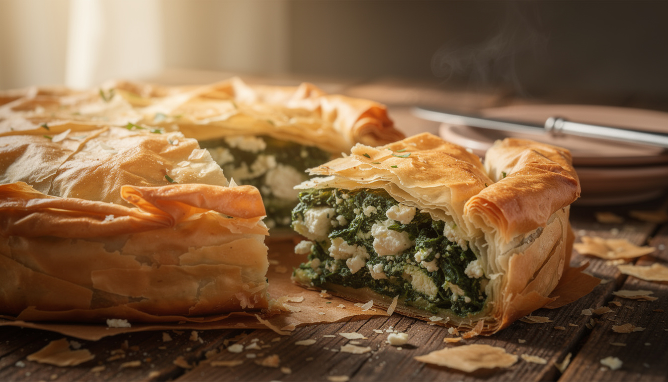 découvrez la recette traditionnelle de la spanakopita avec françois régis gaudry, un plat grec incontournable alliant épinards, fromage et pâte croustillante.