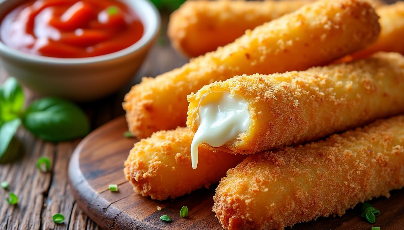 découvrez les meilleures recettes de mozzarella sticks préparées à l’air fryer qui impressionneront vos invités. adoptez des saveurs irrésistibles et une texture croustillante tout en bénéficiant d'une cuisson saine et rapide. idéal pour vos apéros ou soirées entre amis !