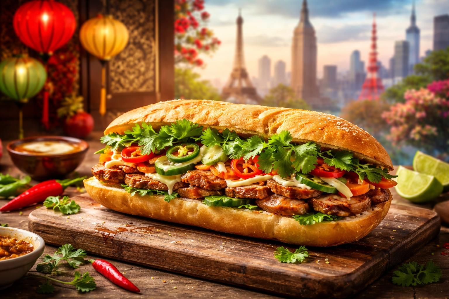 découvrez l'histoire fascinante du banh mi, ce sandwich vietnamien emblématique, et explorez son influence croissante à travers le monde, alliant traditions et saveurs uniques.