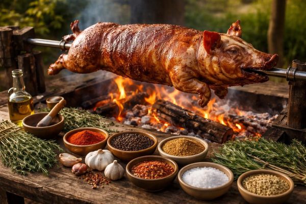découvrez comment choisir les épices parfaites pour une marinade savoureuse et réussir votre cochon à la broche à coup sûr.