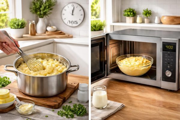 découvrez les avantages de préparer votre purée au micro-ondes : rapidité, simplicité et conservation des saveurs, comparé à la méthode traditionnelle.
