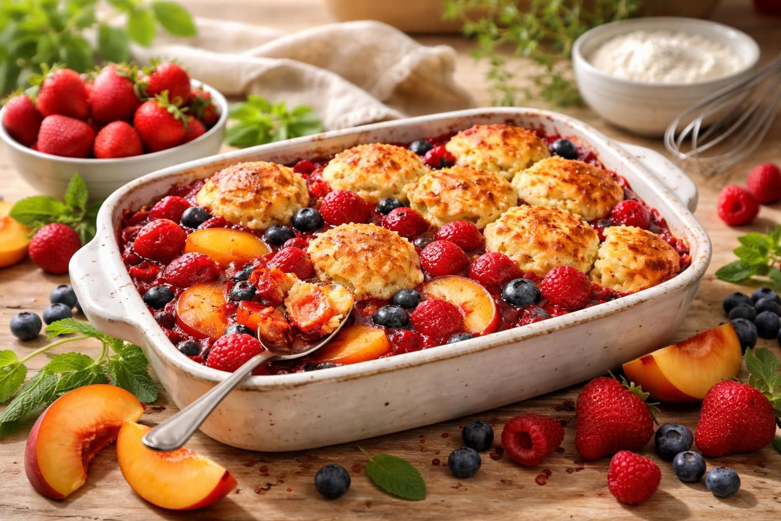 découvrez notre recette de cobbler et apprenez à l'adapter facilement avec les fruits de saison pour un dessert savoureux et frais toute l'année.