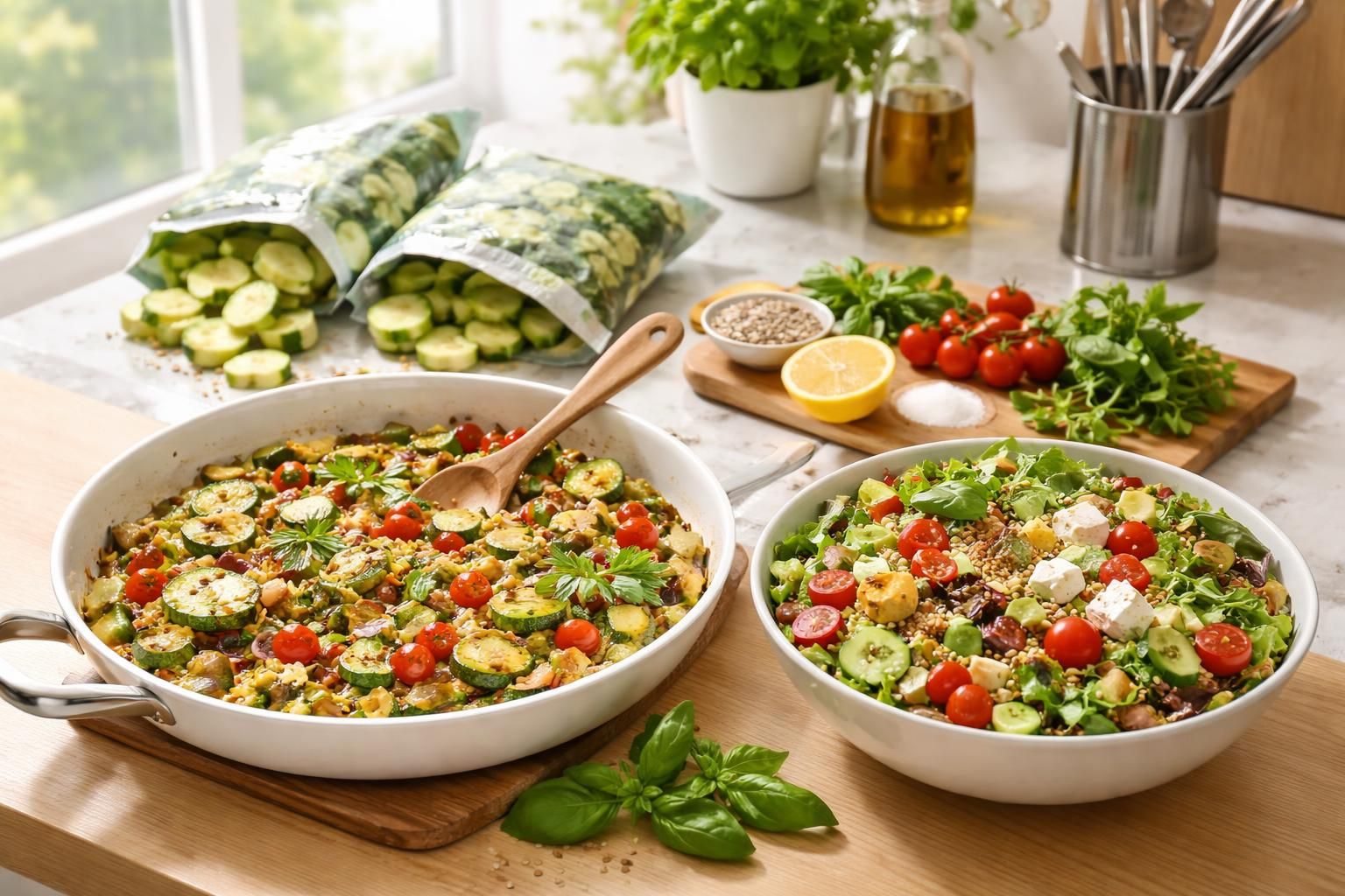 découvrez des recettes saines et équilibrées à base de courgettes congelées, faciles à préparer pour tous vos repas.