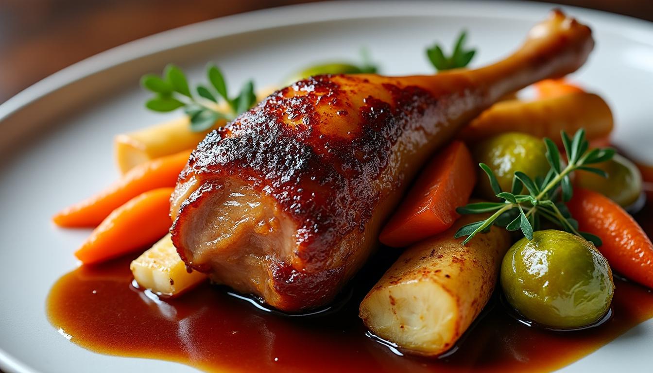 découvrez comment réchauffer une cuisse de canard confite pour préserver sa tendreté et ses saveurs. suivez nos astuces simples et efficaces pour un plat moelleux et délicieux.