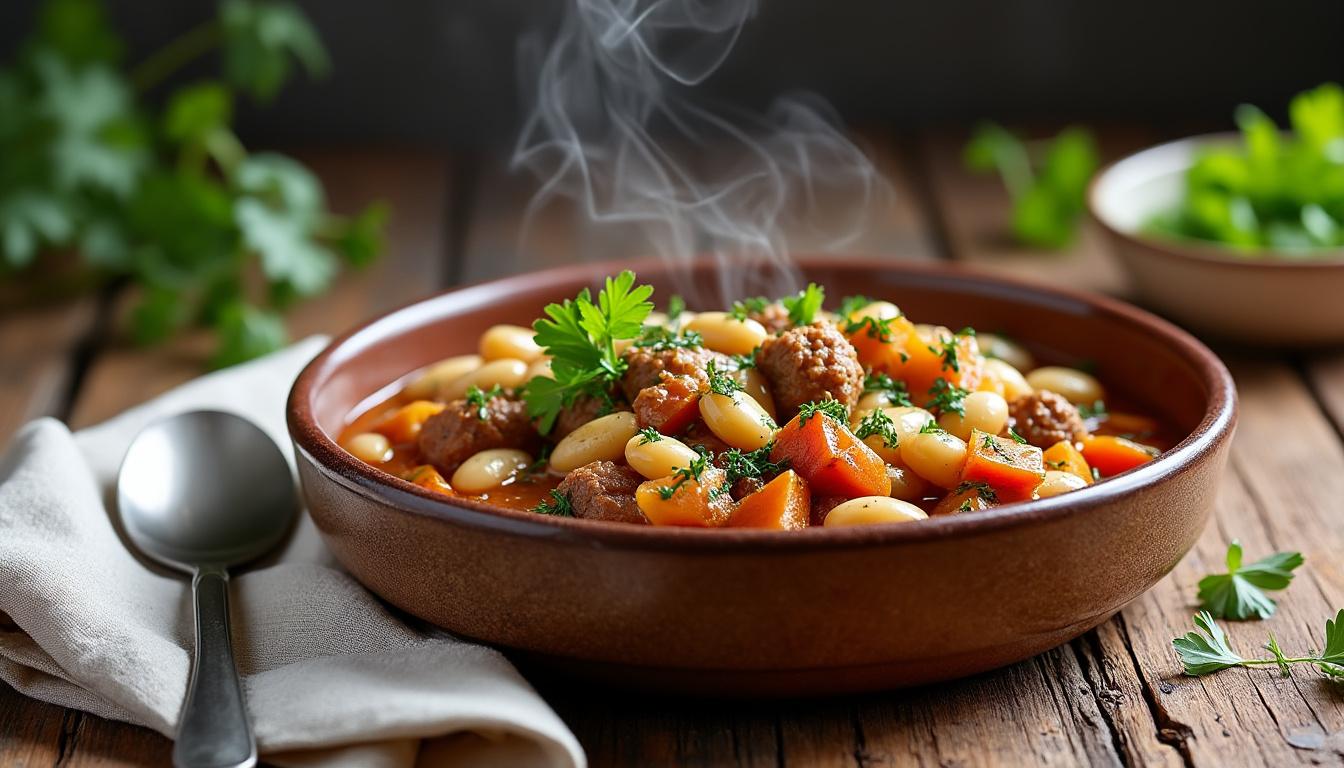 découvrez le cassoulet d'etchebest, une recette alliant tradition authentique et touches modernes pour un voyage culinaire savoureux dans votre assiette.
