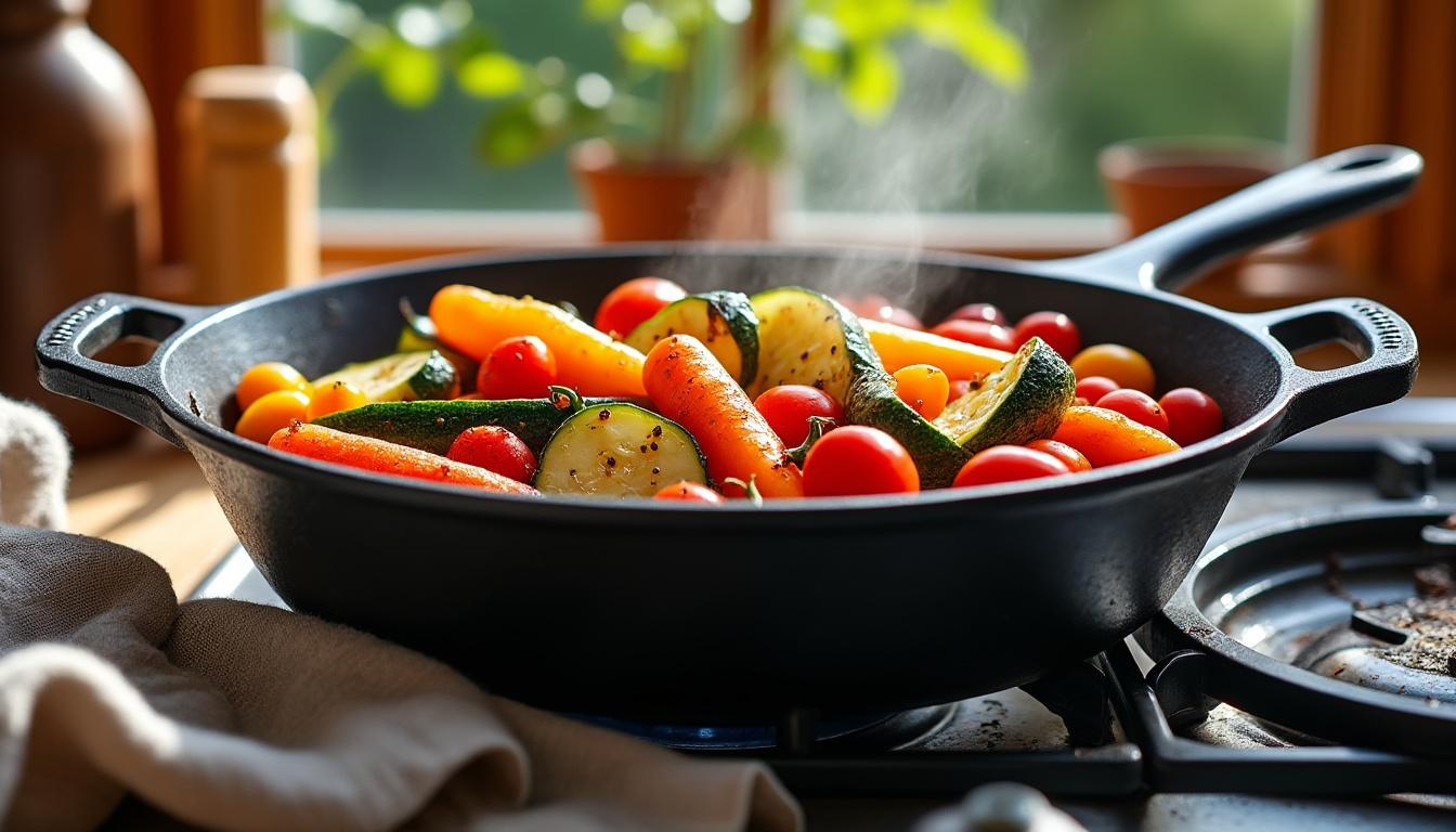 apprenez comment les légumes rôtis à la poêle peuvent améliorer votre santé grâce à leurs bienfaits nutritionnels et une cuisson savoureuse.