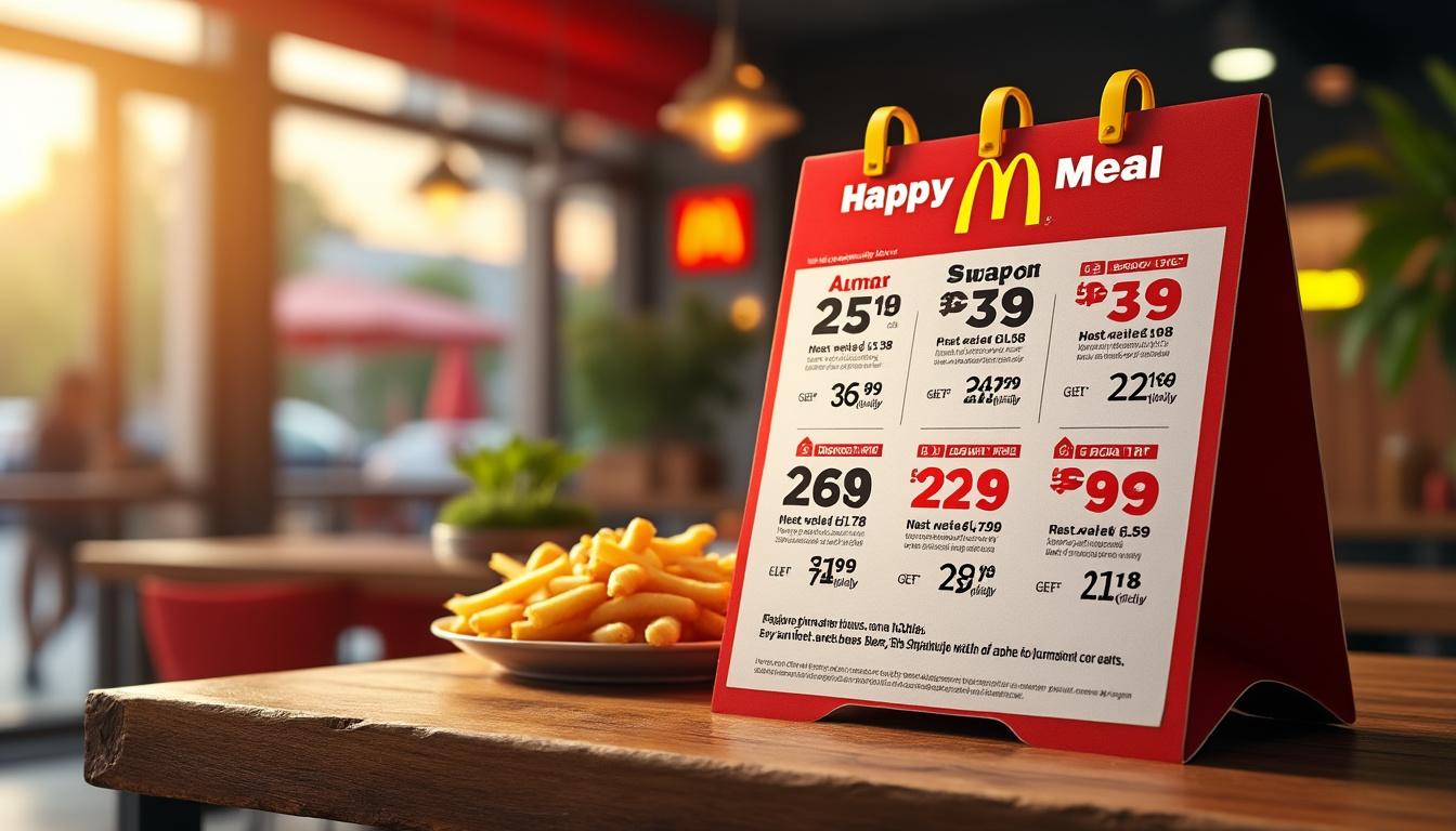 découvrez tous les prix du menu happy meal chez mcdonald's en 2024, ainsi que les offres spéciales et promotions en cours pour régaler petits et grands à prix malin.