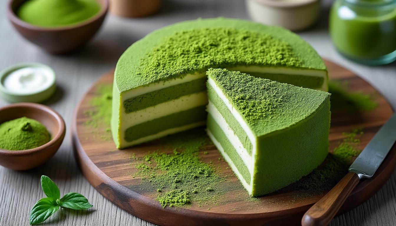découvrez le gâteau au thé vert japonais, une délicieuse douceur à déguster sans modération. avec son goût subtil et raffiné, ce dessert vous invite à un voyage gustatif unique. parfait pour accompagner vos moments de détente, il saura séduire les amateurs de saveurs authentiques.