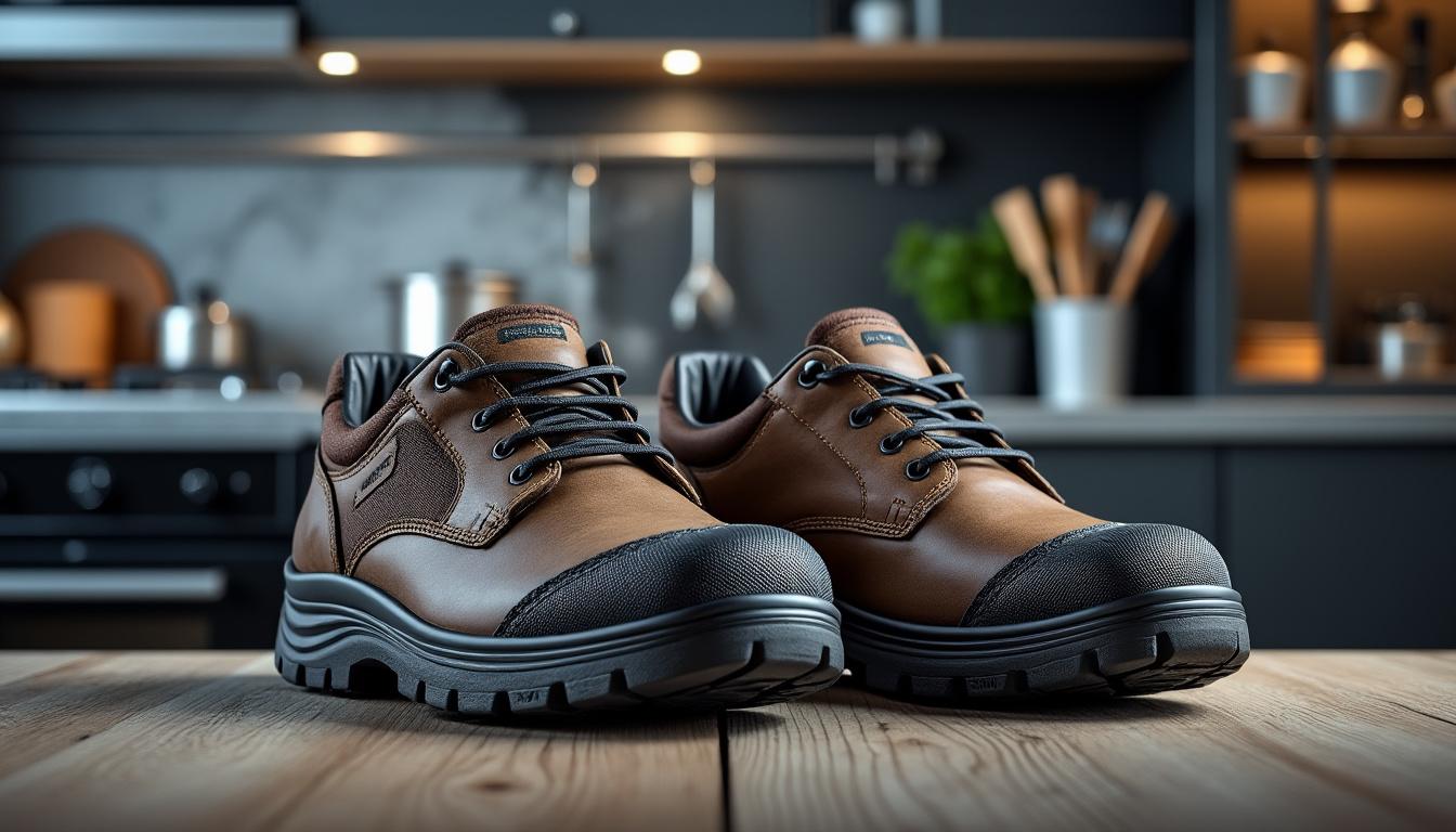 découvrez notre sélection des meilleures chaussures de sécurité pour homme, spécialement conçues pour le milieu de la cuisine en 2025. alliant confort, style et protection, ces modèles vous garantiront une sécurité optimale lors de vos activités culinaires.