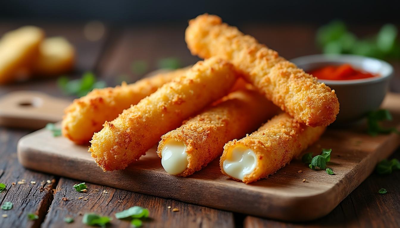 découvrez comment préparer de délicieuses mozzarella sticks croustillants à l'air fryer. impressionnez vos invités avec ces recettes faciles et savoureuses, idéales pour vos apéritifs ou soirées. ne manquez pas ces astuces pour un résultat parfait !