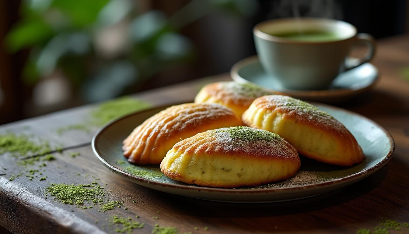 découvrez les secrets d'une délicieuse madeleine au thé matcha qui saura enchanter vos papilles. une recette subtile alliant douceur et saveurs uniques, parfaite pour accompagner vos moments de gourmandise. laissez-vous séduire par cette fusion de traditions et de créativité en pâtisserie.