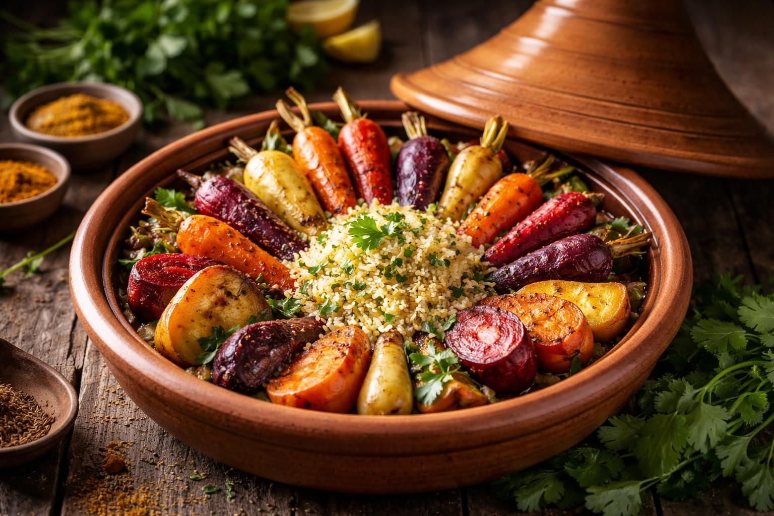 découvrez notre recette de tajine de légumes et racines au millet, un plat sain, savoureux et réconfortant, parfait pour un repas équilibré et gourmand.